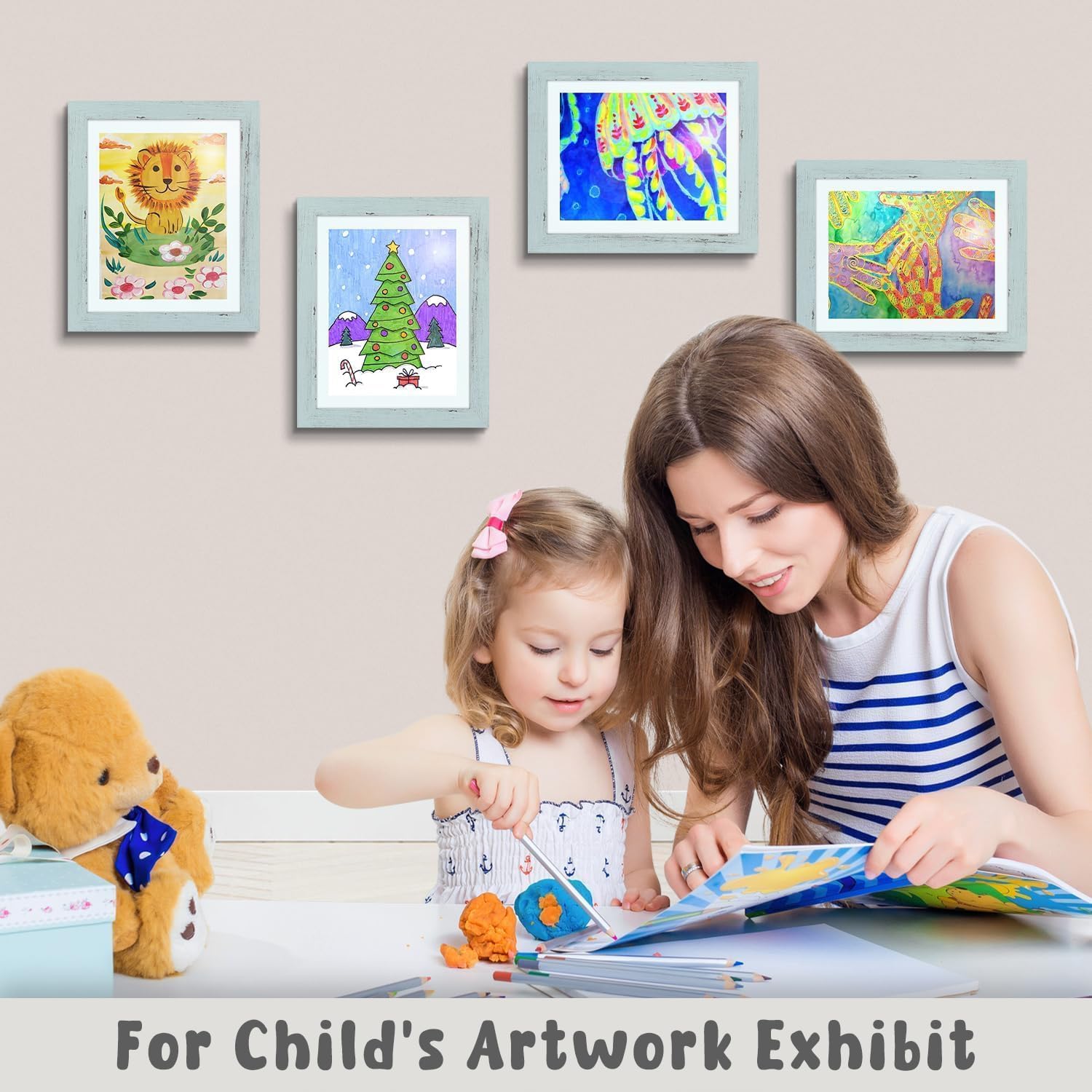 Golden State Art 10X12.5 Kids Art Frames Front-Opening Great For Kids Drawings, Artworks, Children Art Projects, Schoolwork, Hom